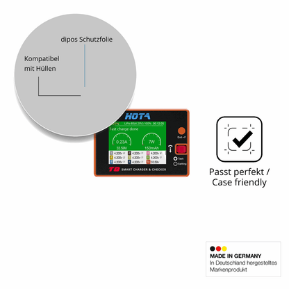 Schutzfolie mit optimaler Passform, zur Verwendung mit Hüllen geeignet