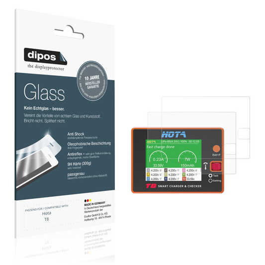Matte Displayschutzfolie von dipos passend für hotat8, 9H kratzfest und blasenfrei montiert
