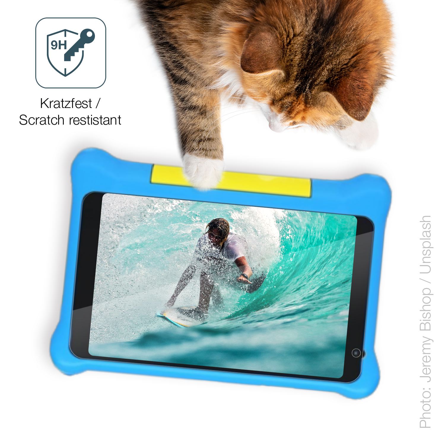 dipos Displayschutz für HotLight Kinder Tablet 7 Zoll, transparente Oberfläche, perfekte Passform auch für die Rundungen