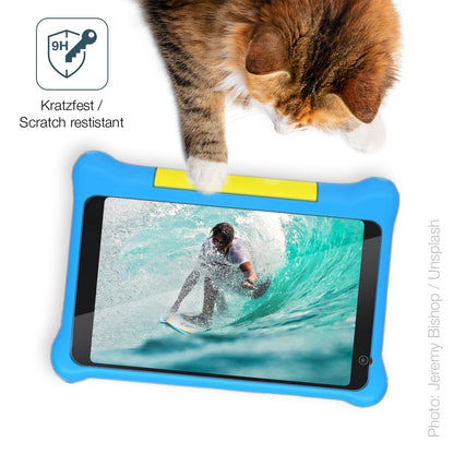 dipos Displayschutz für HotLight Kinder Tablet 7 Zoll, transparente Oberfläche, perfekte Passform auch für die Rundungen
