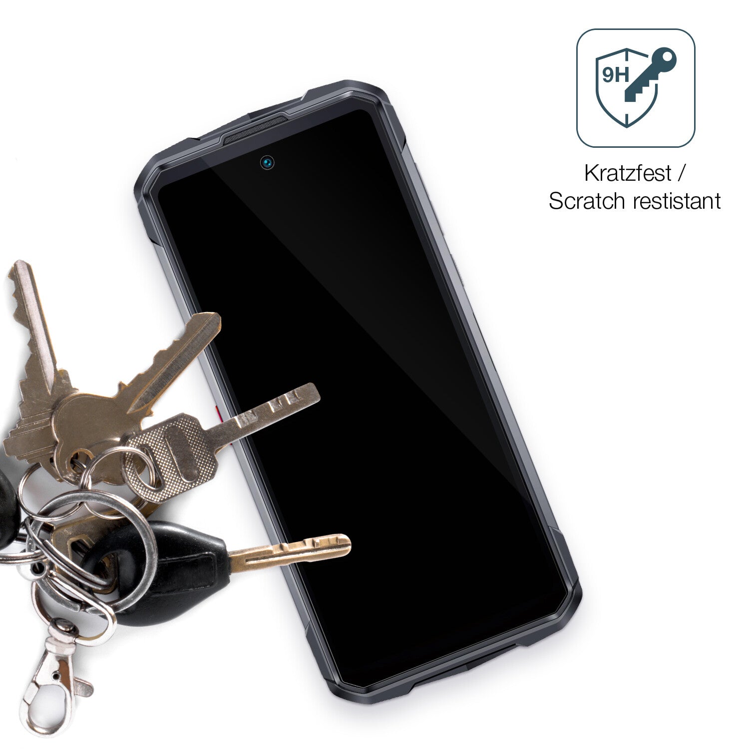dipos Displayschutz für Hotwav Cyber X, transparente Oberfläche, perfekte Passform auch für die Rundungen