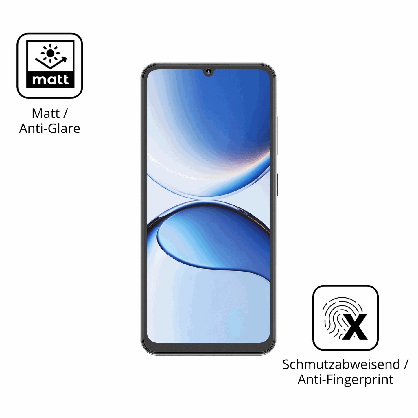 Dünne und entspiegelnde Folie passend zugeschnitten für Hotwav A16 Pro Max