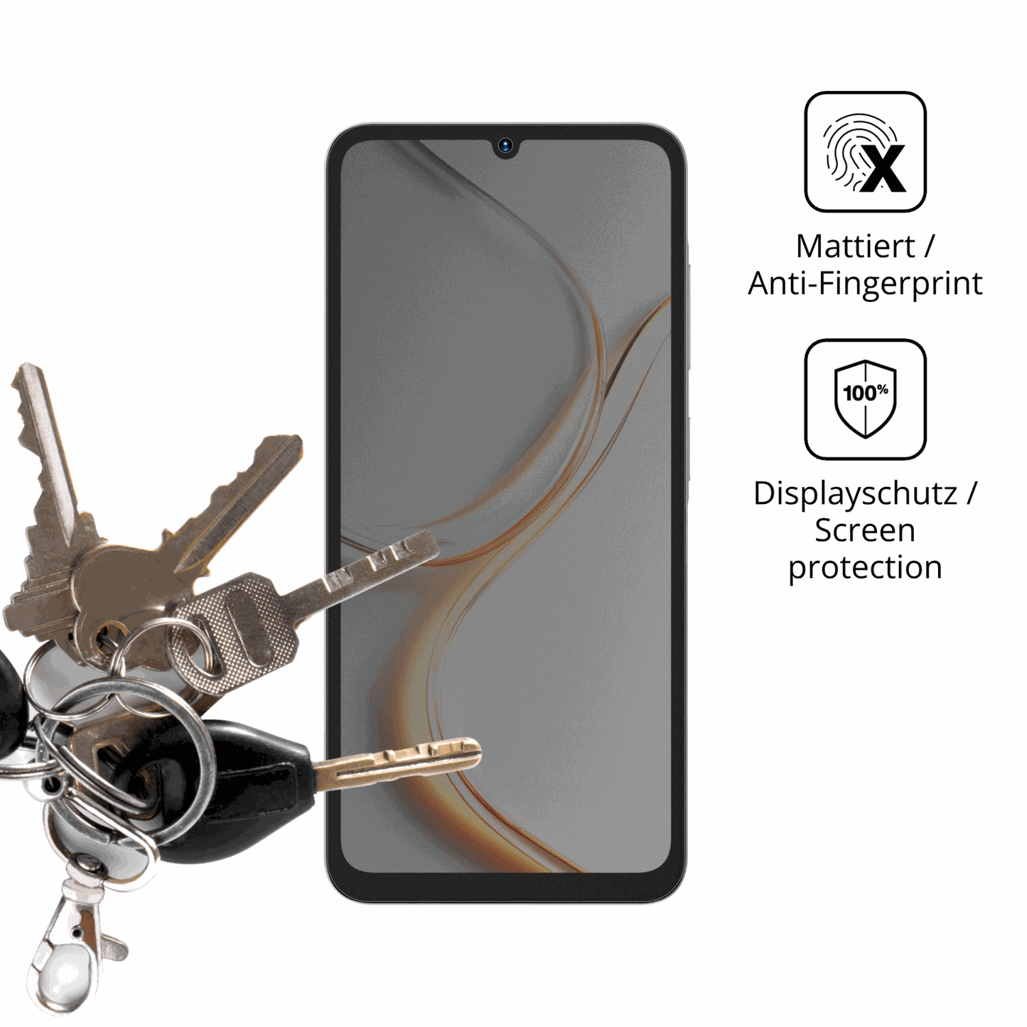 dipos Displayschutz für Hotwav A36, mattierte Oberfläche, Blickschutzfilter und perfekter Passform
