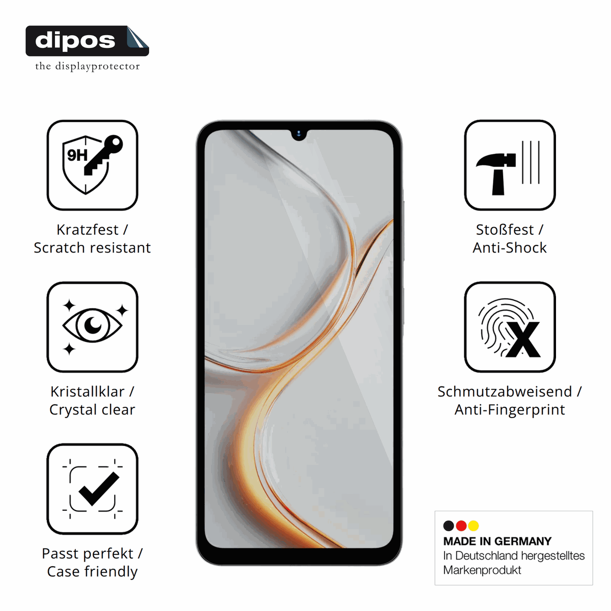 Displayschutz hergestellt in Deutschland, höchste Qualität made in Germany