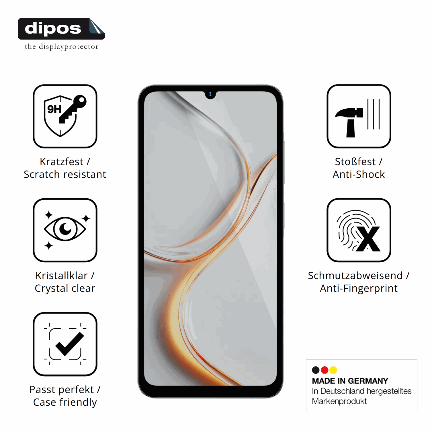 Displayschutz hergestellt in Deutschland, höchste Qualität made in Germany
