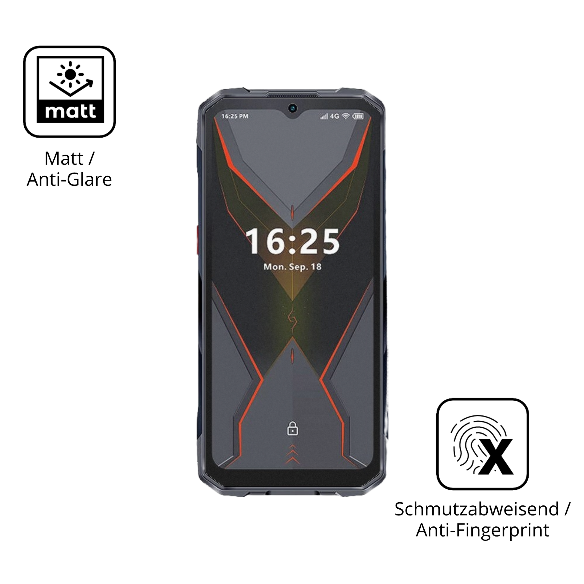 Dünne und entspiegelnde Folie passend zugeschnitten für Hotwav Cyber 15