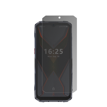 HotwavCyber 15 mit aufgebrachtem dipos Displayschutz, der seitliche Einblicke blockiert