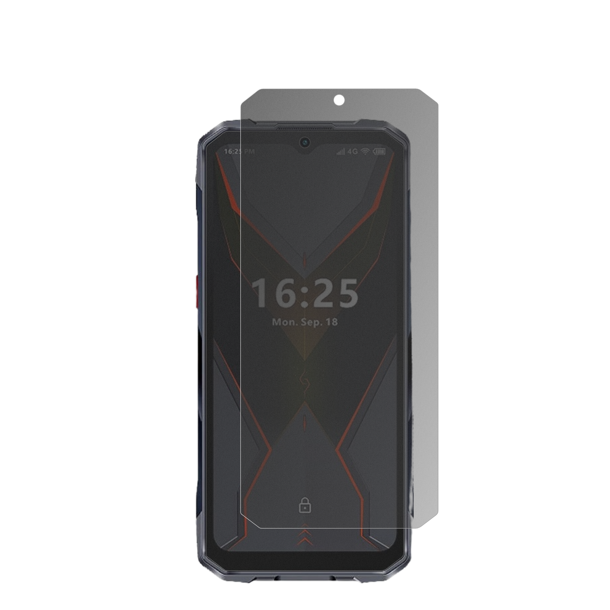 HotwavCyber 16 Pro mit aufgebrachtem dipos Displayschutz, der seitliche Einblicke blockiert