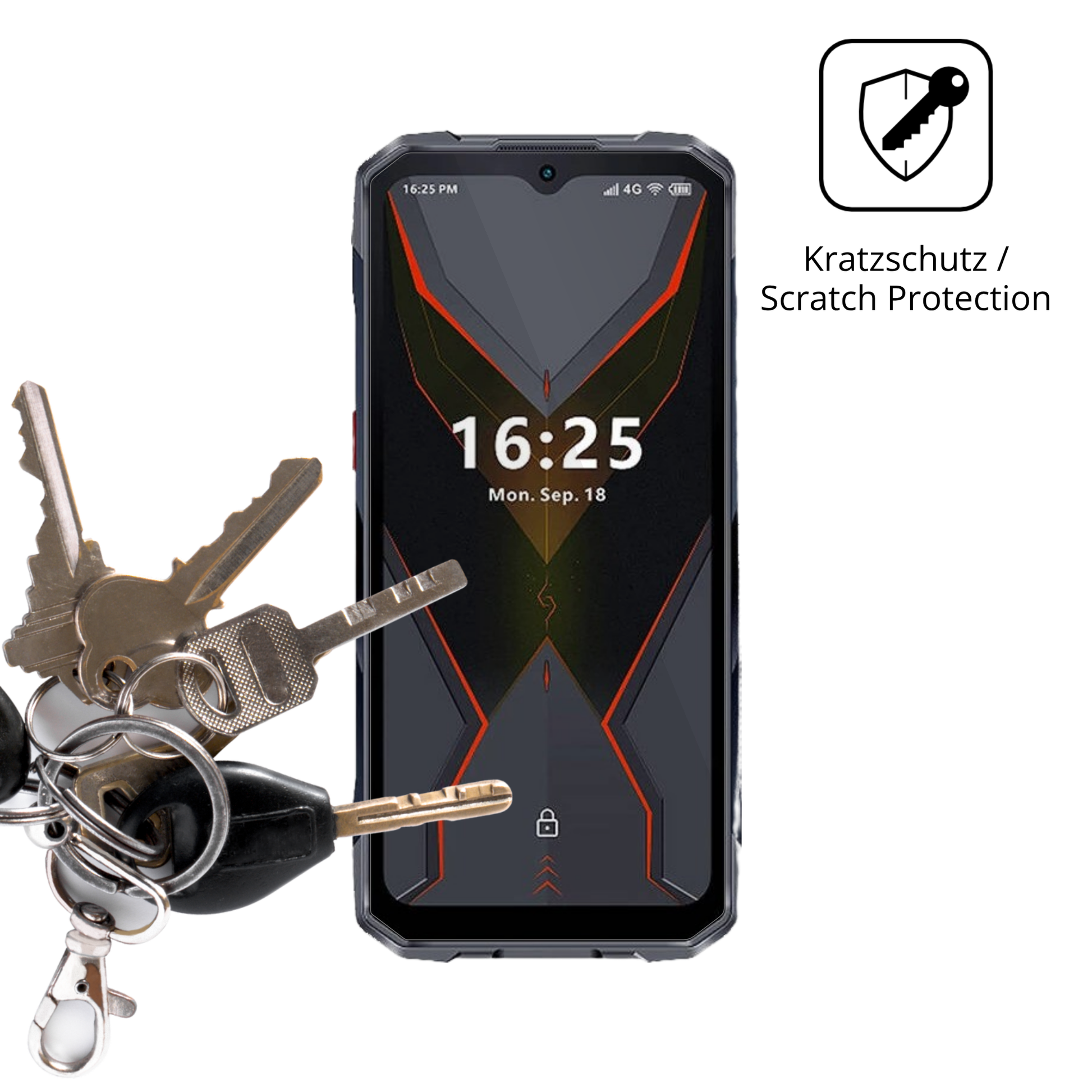 Schutz gegen Kratzer auf dem Hotwav Cyber 16 Pro Glas durch Schlüssel oder Ähnliches