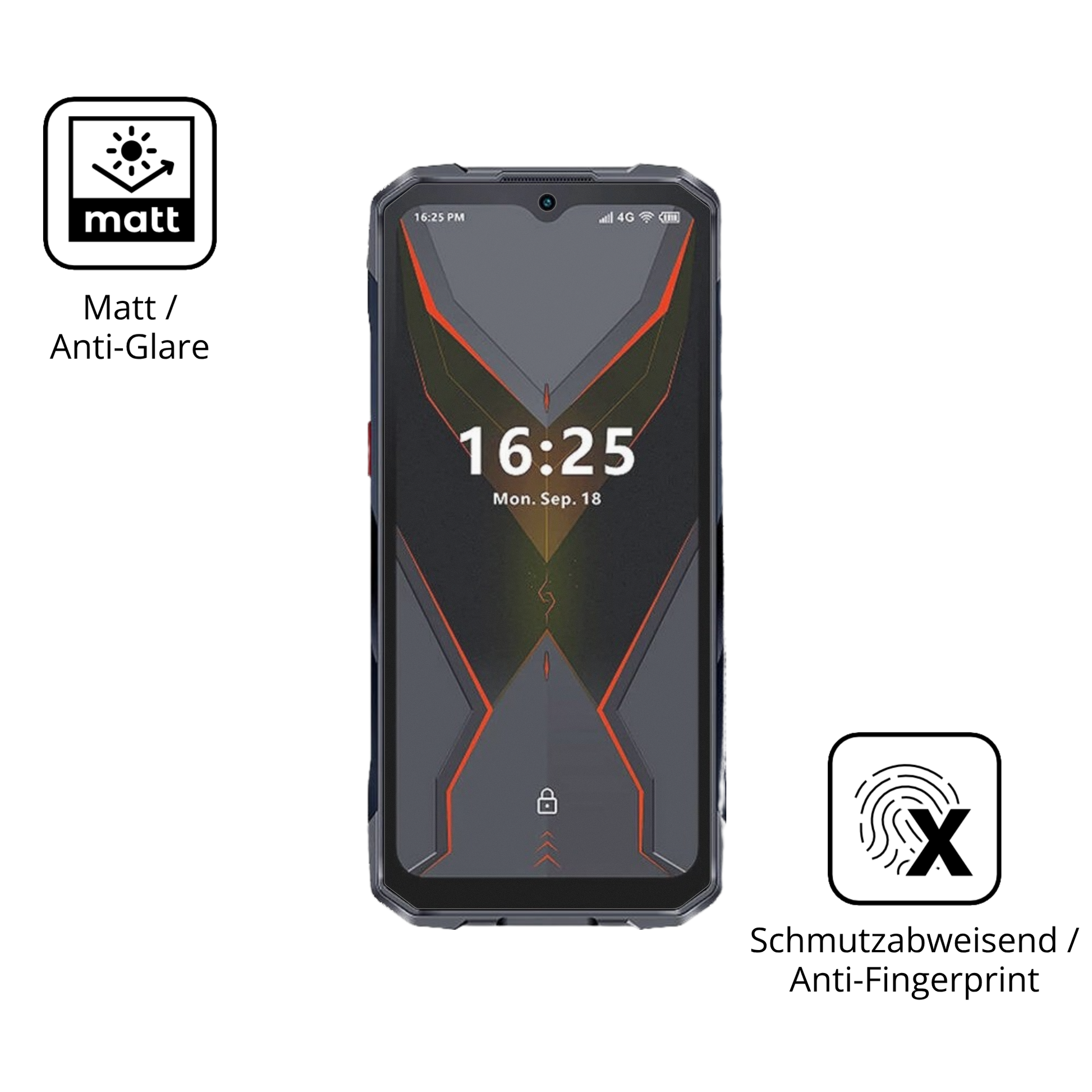 9H Hartbeschichtete, flexible Folie passend zugeschnitten für Hotwav Cyber 16 Pro