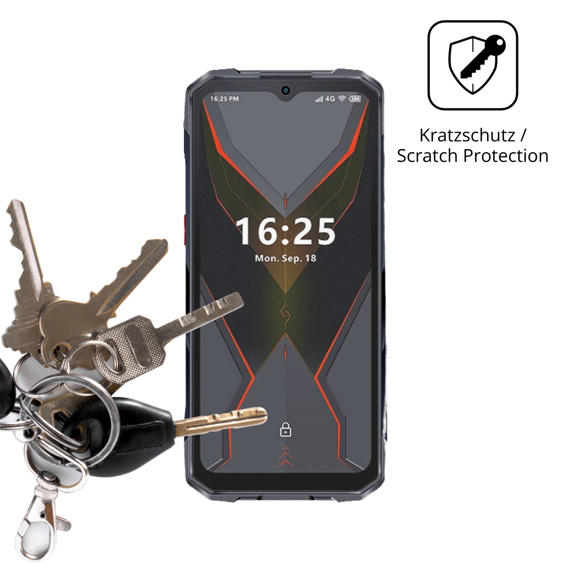 Schutz gegen Kratzer auf dem Hotwav Cyber 16 Pro Glas durch Schlüssel oder Ähnliches