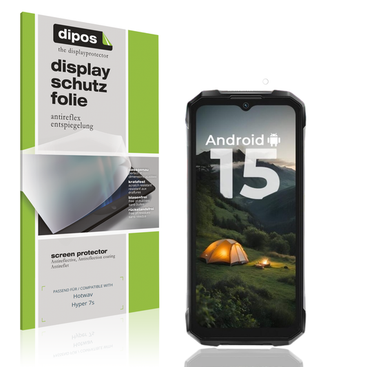 Matte Displayschutzfolie von dipos passend für Hotwav Hyper 7s, präziser Zuschnitt und blasenfrei montiert