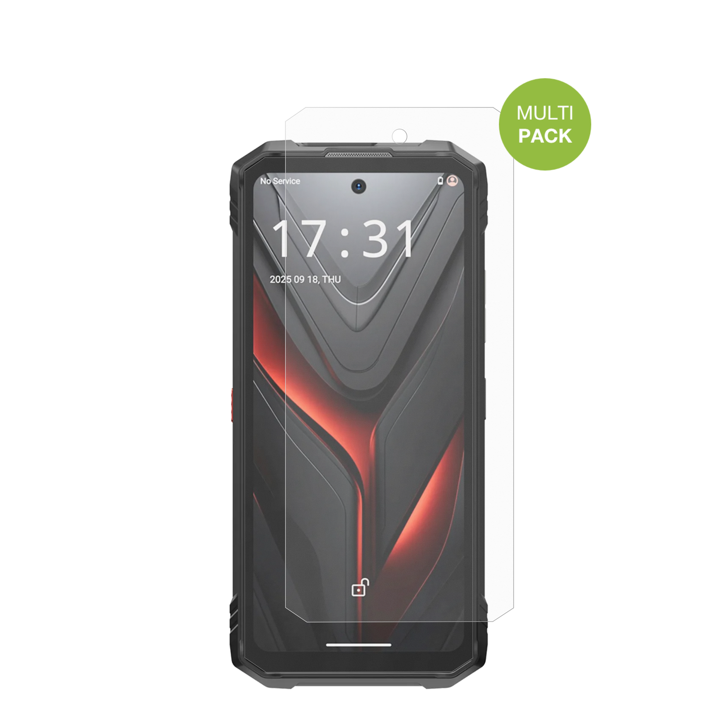 HotwavHyper 8 Ultra mit aufgebrachter dipos Displayschutzfolie, die lästige Fingerabdrücke minimiert