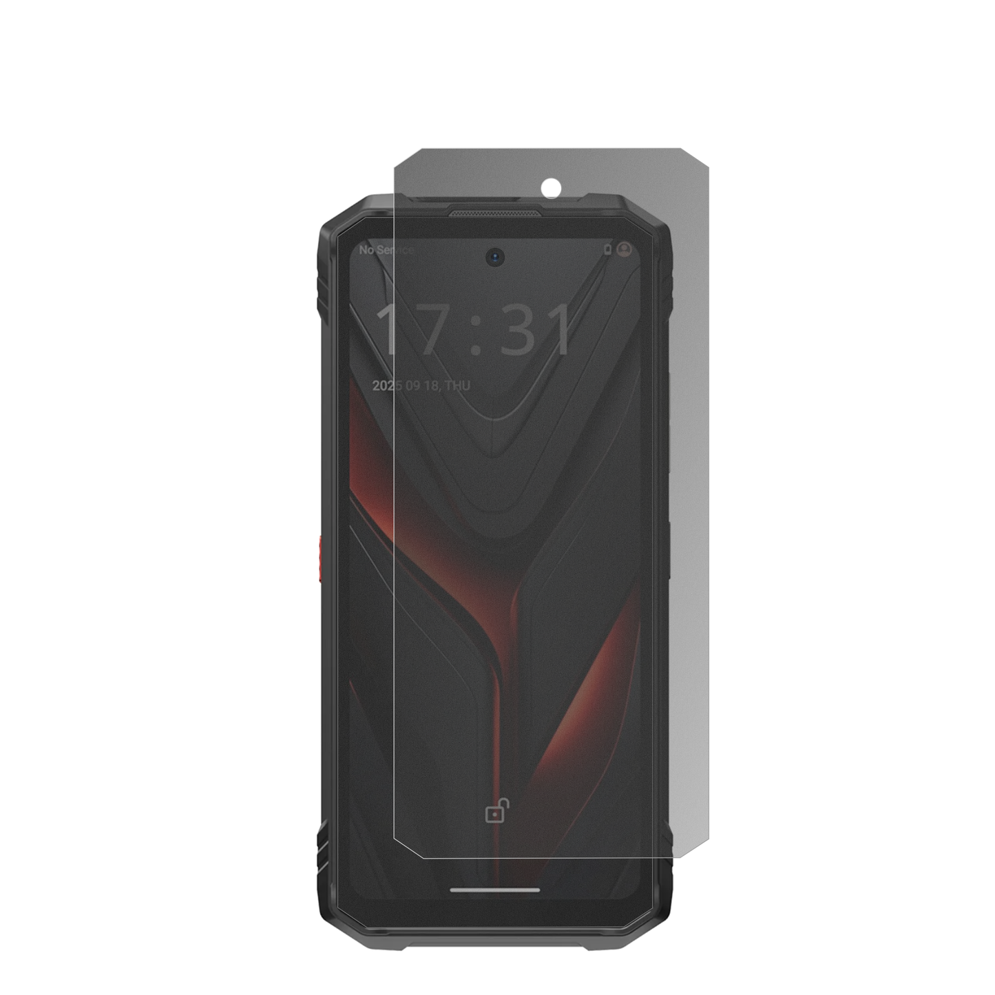 HotwavHyper 8 Pro mit aufgebrachtem dipos Displayschutz, der seitliche Einblicke blockiert