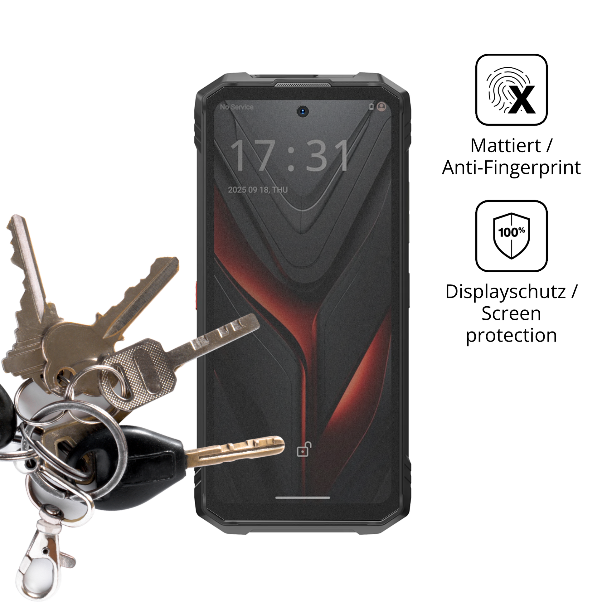 dipos Displayschutz für Hotwav Hyper 8 Ultra, mattierte Oberfläche, Blickschutzfilter und perfekter Passform