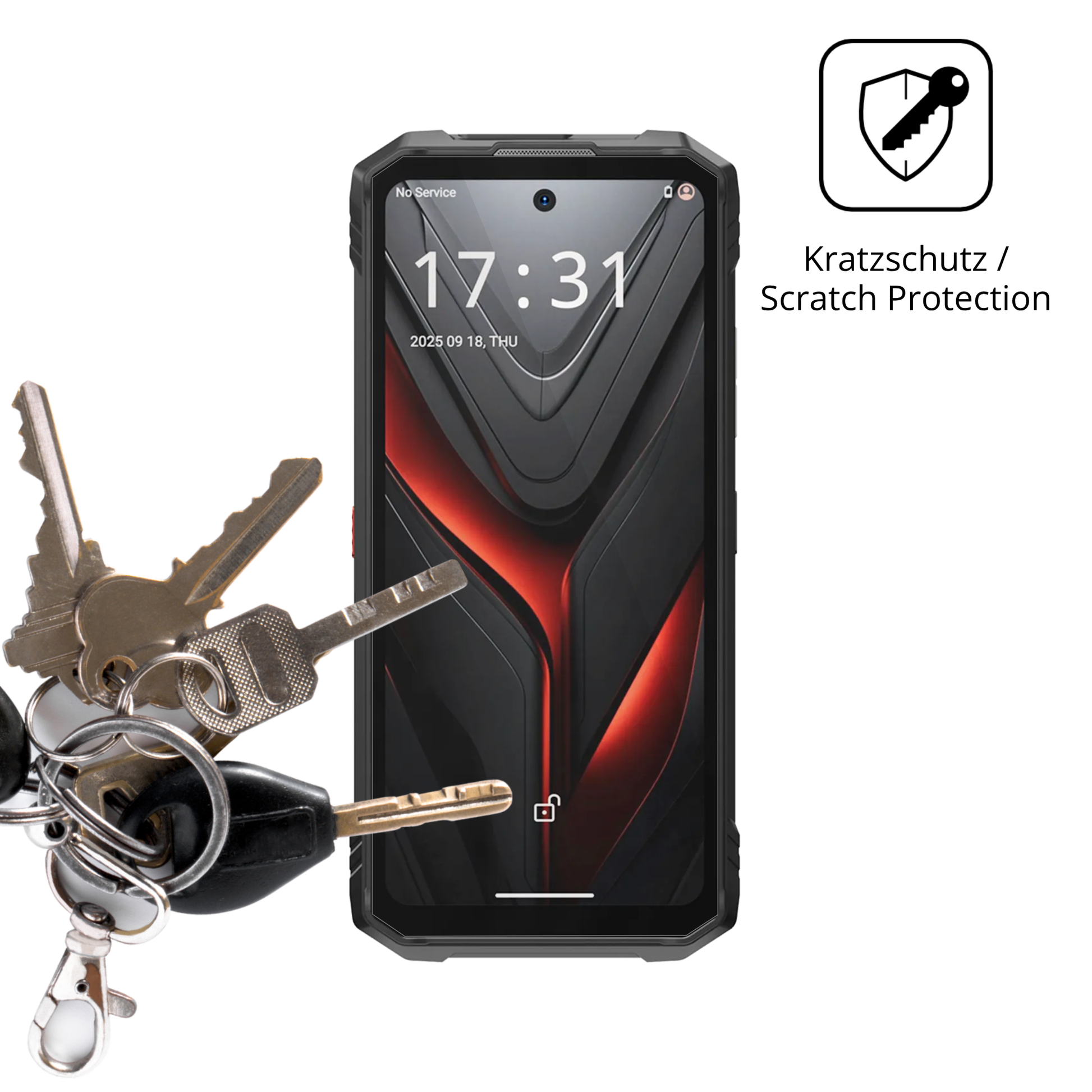 Schutz gegen Kratzer auf dem Hotwav Hyper 8 Ultra Glas durch Schlüssel oder Ähnliches