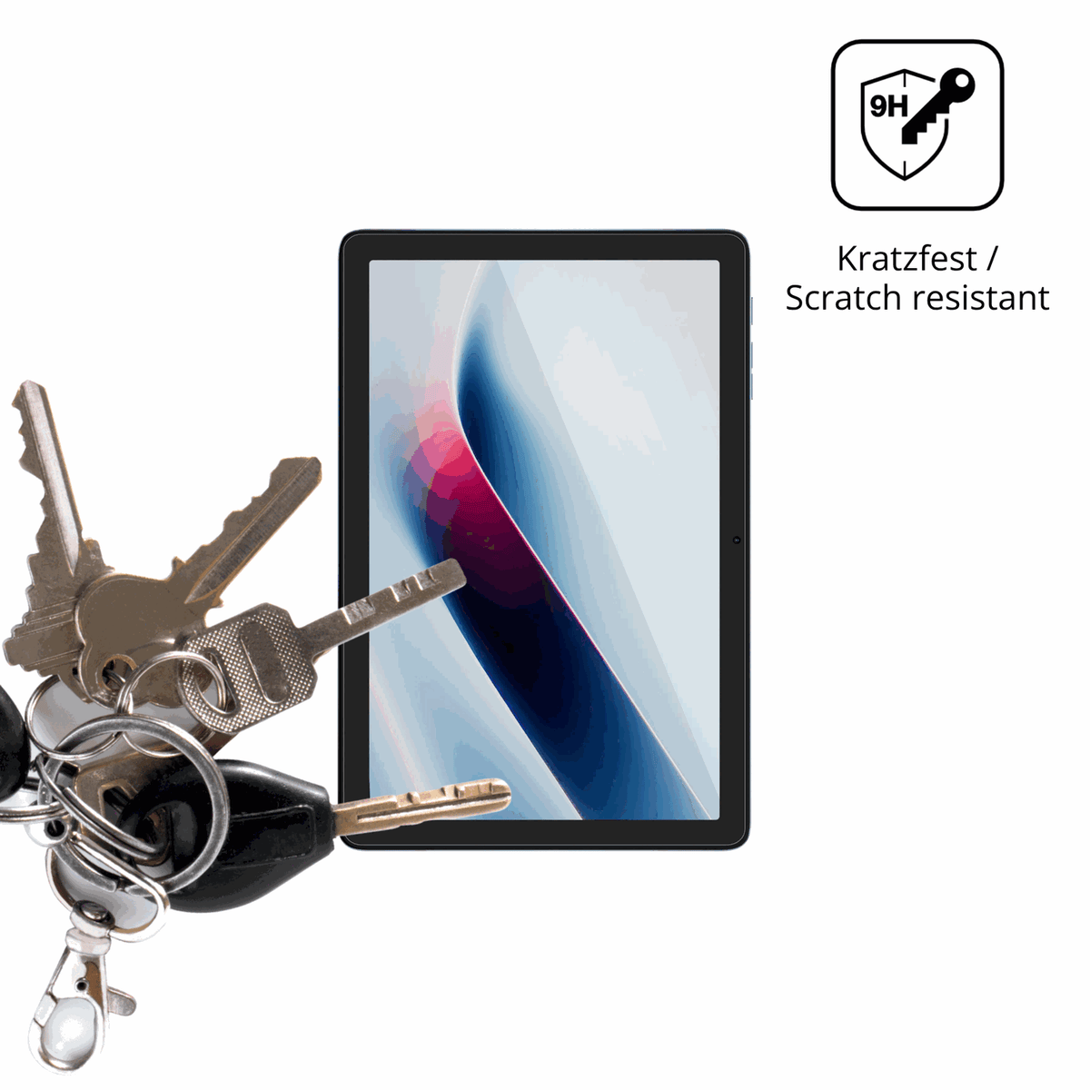 dipos Displayschutz für Hotwav Pad 13, transparente Oberfläche, perfekte Passform auch für die Rundungen