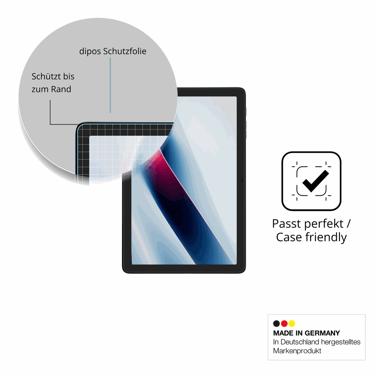 Besonders flexibler Displayschutz mit Anti-Shock-Schicht im Materialmix