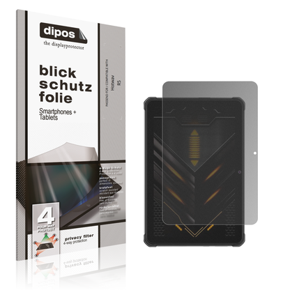 Blickschutzfolie von dipos passend für Hotwav R5, präziser Zuschnitt und blasenfrei montiert