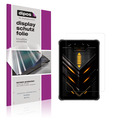 Klare Displayschutzfolie von dipos passend für Hotwav R6 Pro, präziser Zuschnitt und blasenfrei montiert