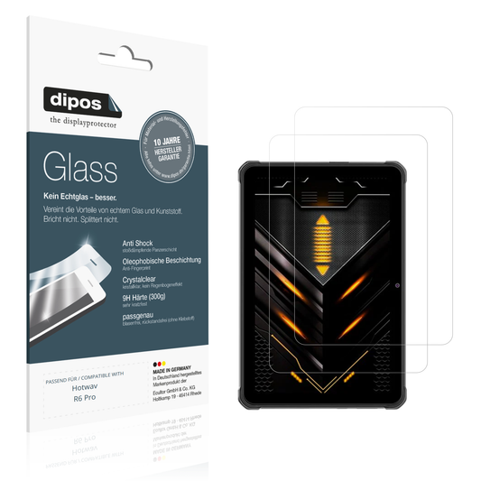 Klare Displayschutzfolie von dipos passend für Hotwav R6 Pro, 9H kratzfest und blasenfrei montiert
