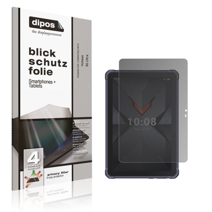 Blickschutzfolie von dipos passend für Hotwav R6 Ultra, präziser Zuschnitt und blasenfrei montiert
