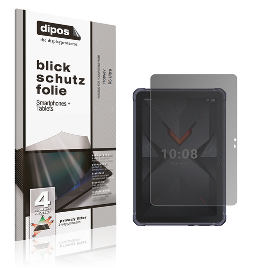 Blickschutzfolie von dipos passend für Hotwav R6 Ultra, präziser Zuschnitt und blasenfrei montiert
