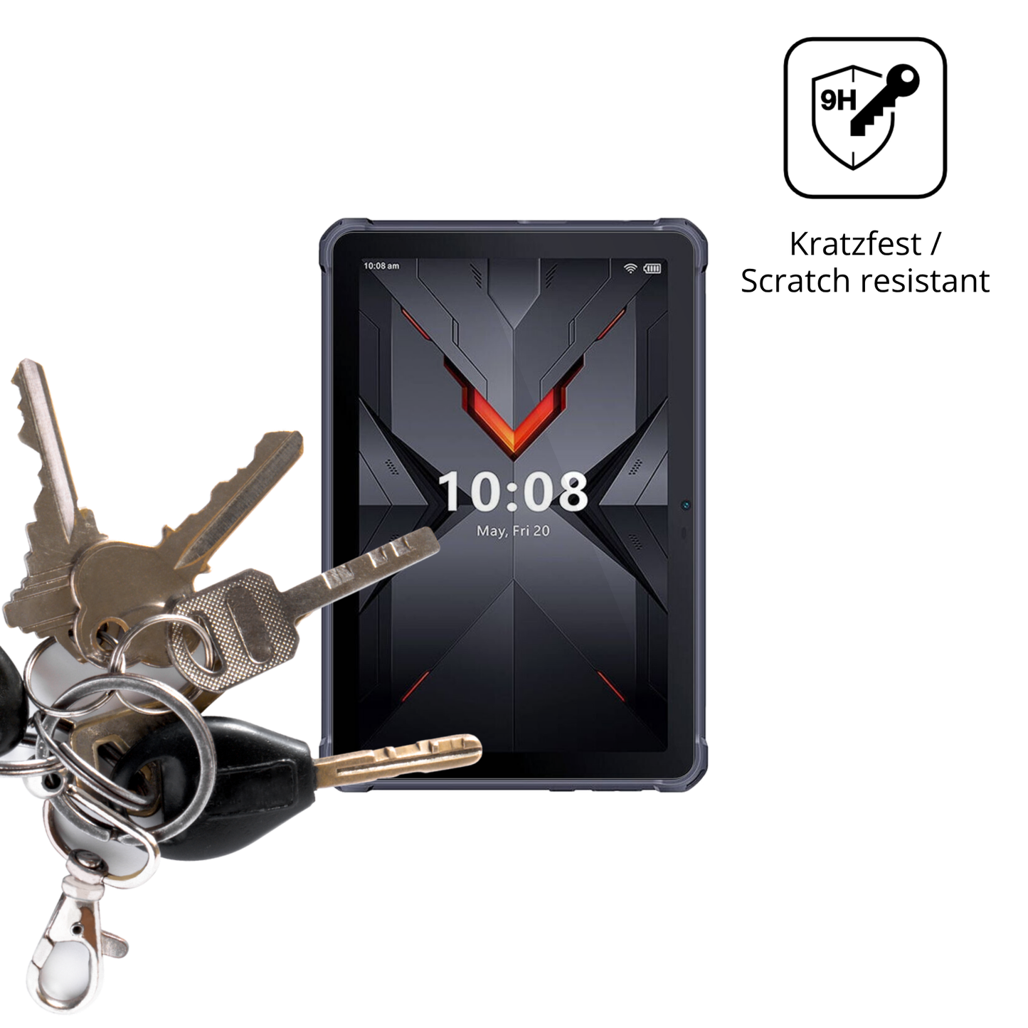 dipos Displayschutz für Hotwav R6 Ultra, transparente Oberfläche, perfekte Passform auch für die Rundungen