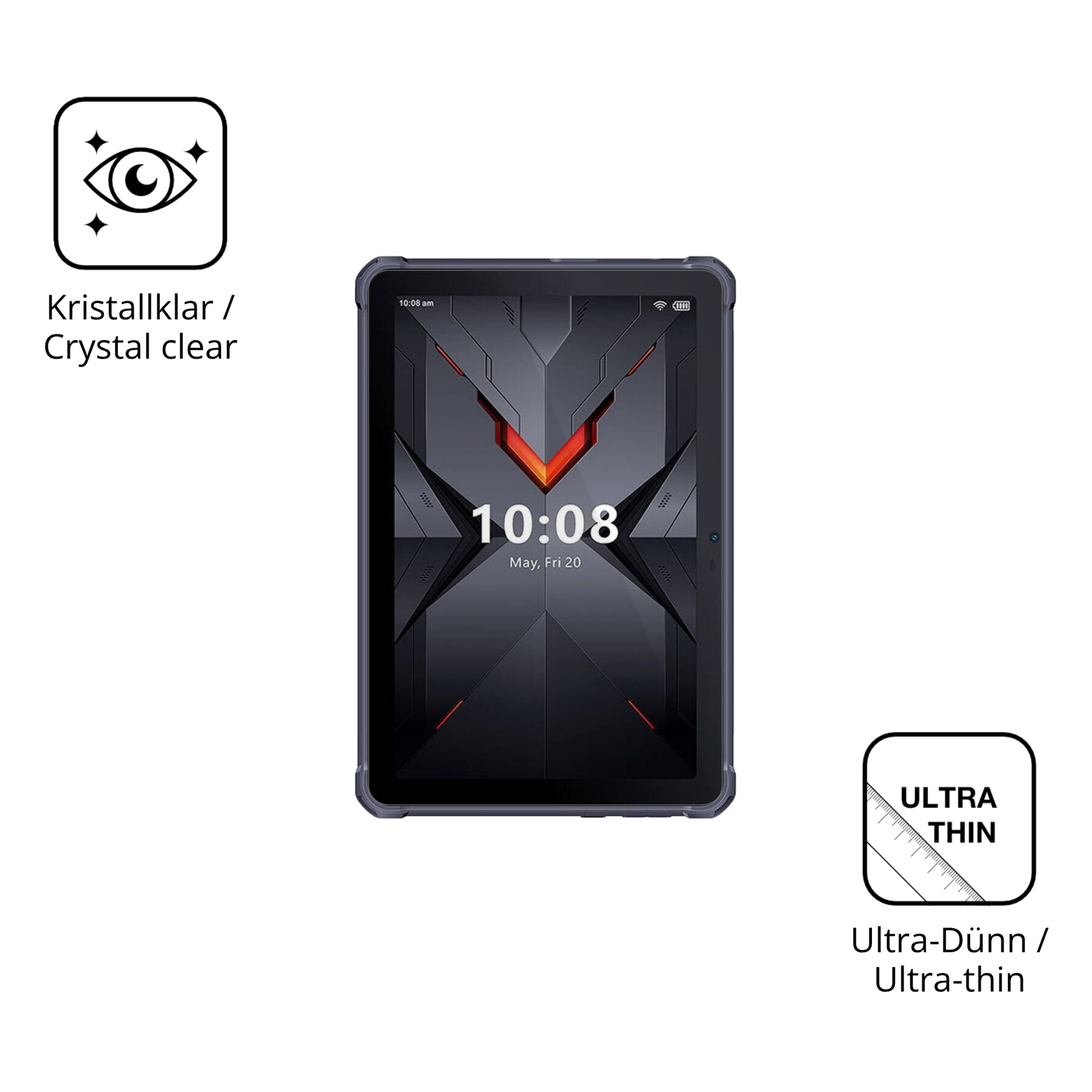 Dünne und klare Folie passend zugeschnitten für Hotwav R6 Ultra