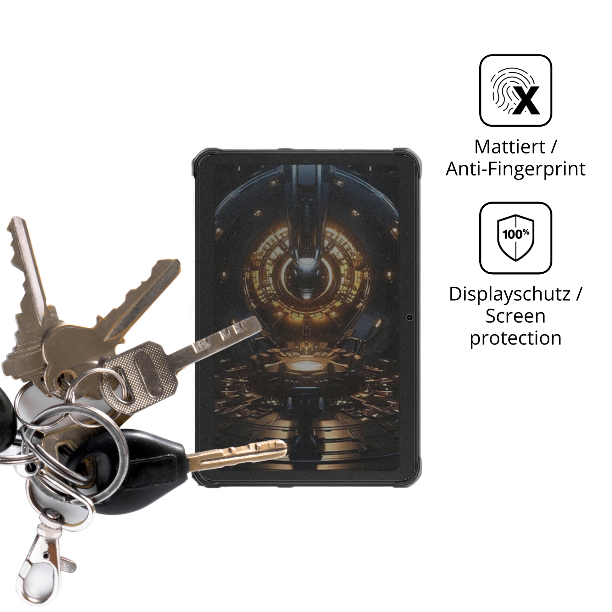 dipos Displayschutz für Hotwav R8, mattierte Oberfläche, Blickschutzfilter und perfekter Passform