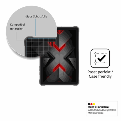 Schutzfolie mit optimaler Passform, zur Verwendung mit Hüllen geeignet