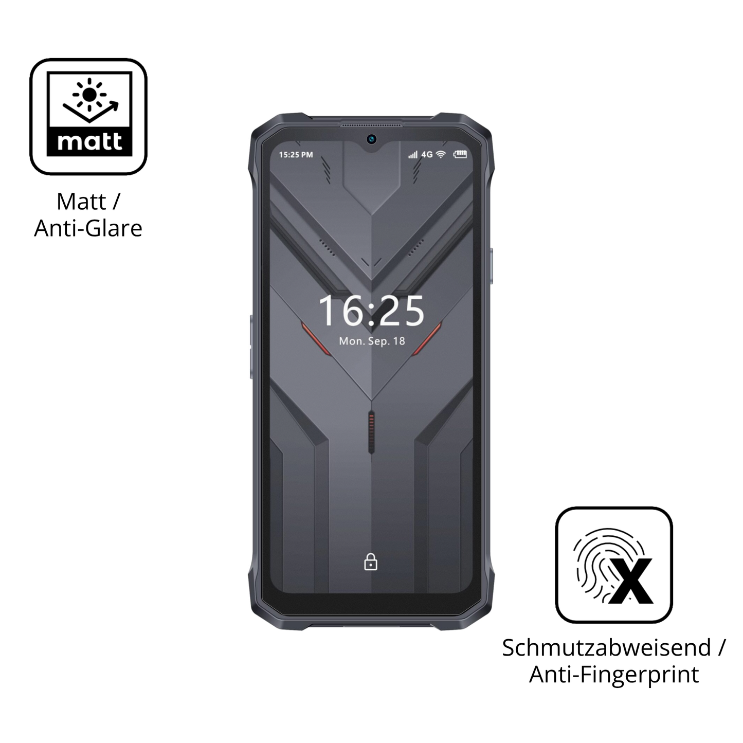 Dünne und entspiegelnde Folie passend zugeschnitten für Hotwav T7S