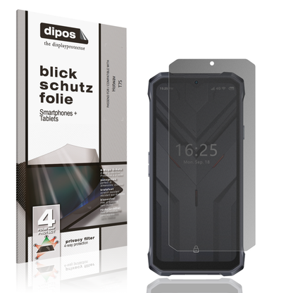 Blickschutzfolie von dipos passend für Hotwav T7S, präziser Zuschnitt und blasenfrei montiert