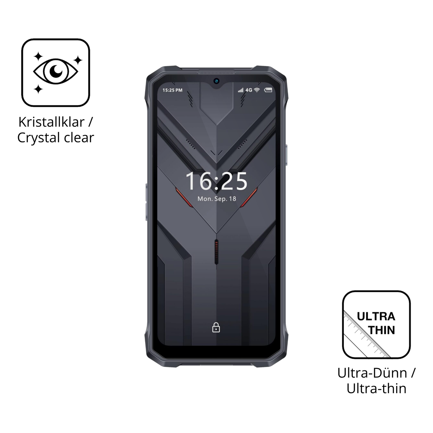 Dünne und klare Folie passend zugeschnitten für Hotwav T7S