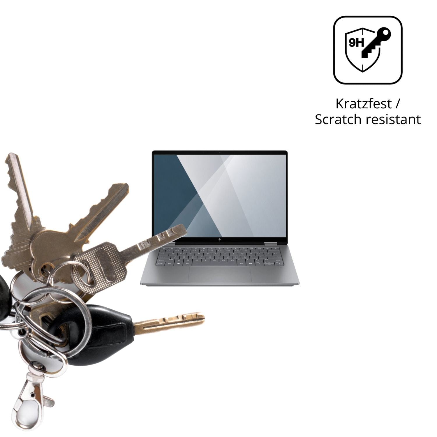 dipos Displayschutz für HP OmniBook X Flip 14-fk0773ng, transparente Oberfläche, perfekte Passform auch für die Rundungen