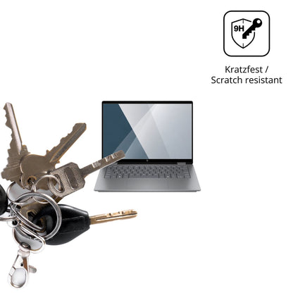 dipos Displayschutz für HP OmniBook X Flip 14-fk0773ng, transparente Oberfläche, perfekte Passform auch für die Rundungen