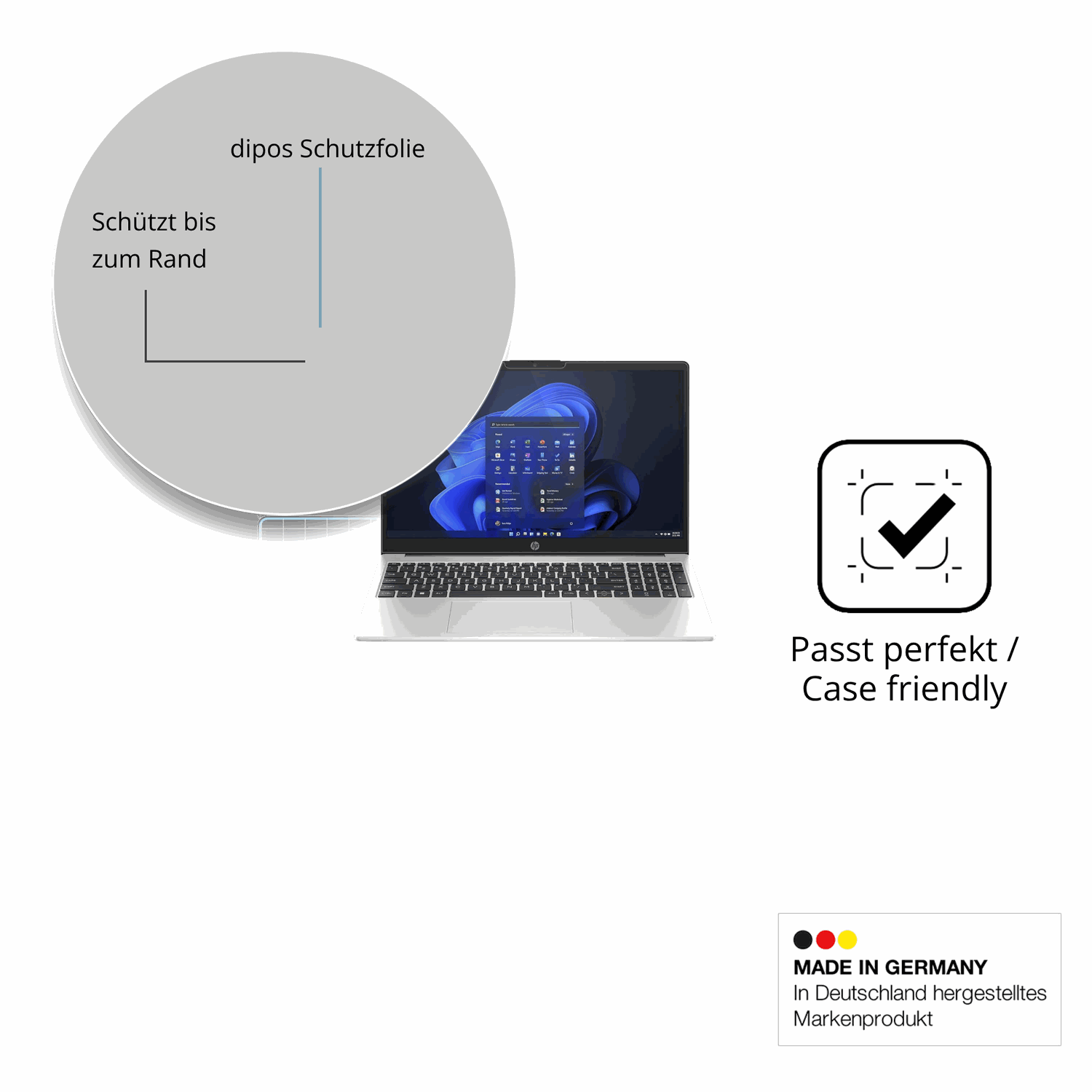 Besonders flexibler Displayschutz mit Anti-Shock-Schicht im Materialmix
