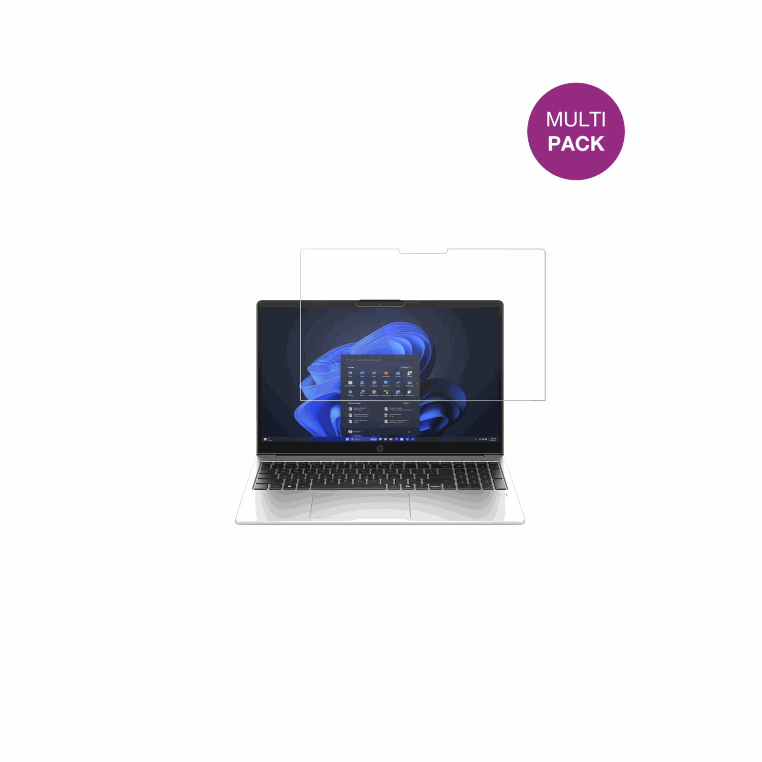 HP255R G10 15.6 Zoll mit aufgebrachter dipos Displayschutzfolie, glasklare Darstellung ohne Einschränkungen