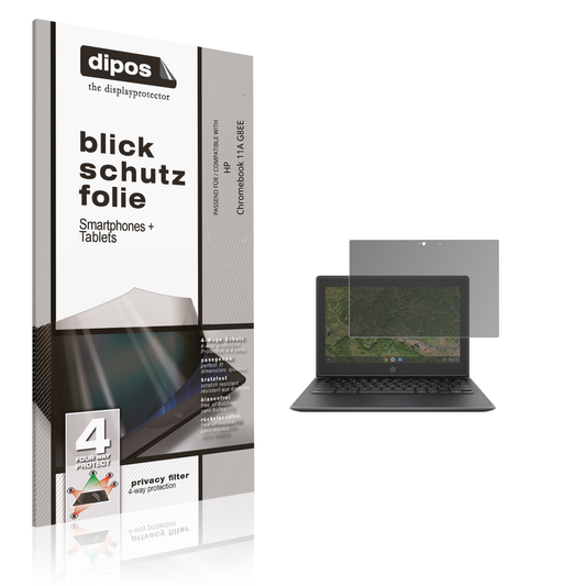 Blickschutzfolie von dipos passend für HP Chromebook 11A G8EE, präziser Zuschnitt und blasenfrei montiert