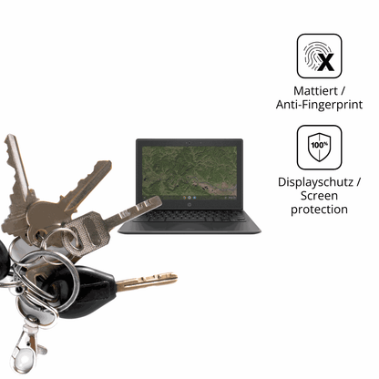 dipos Displayschutz für HP Chromebook 11A G8EE, mattierte Oberfläche, Blickschutzfilter und perfekter Passform