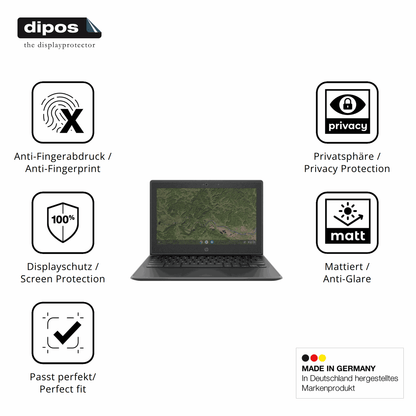 Privatsphäre-Schutz durch Sichtschutz-Folie passend zugeschnitten für HP Chromebook 11A G8EE