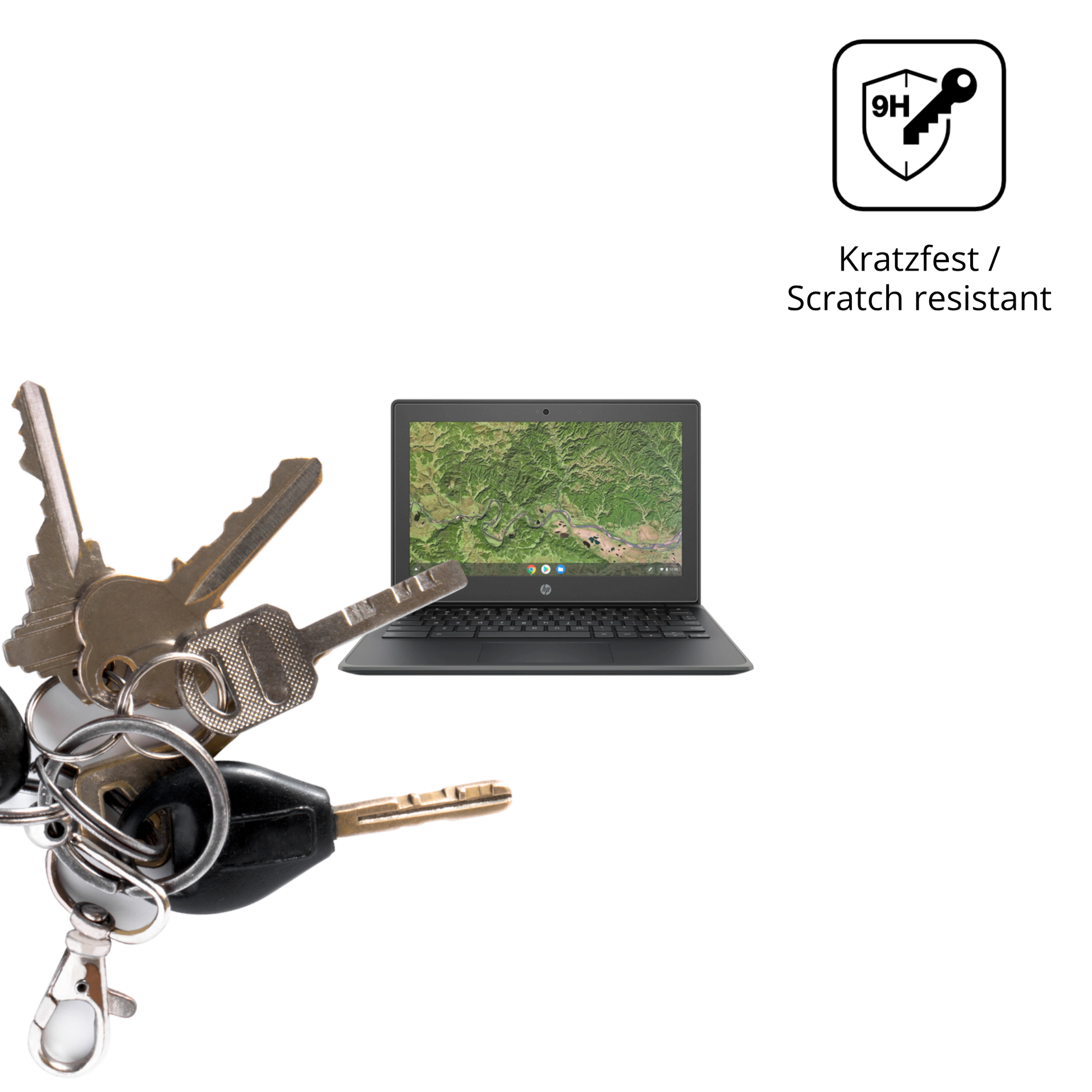 dipos Displayschutz für HP Chromebook 11A G8EE, mattierte Oberfläche, robuste Festigkeit und perfekte Passform