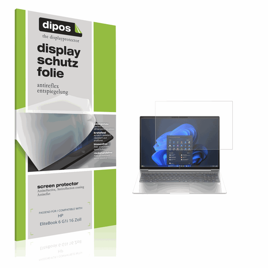 2x Schutzfolie matt für HP EliteBook 6 G1i 16 Zoll Display-Schutzfolie