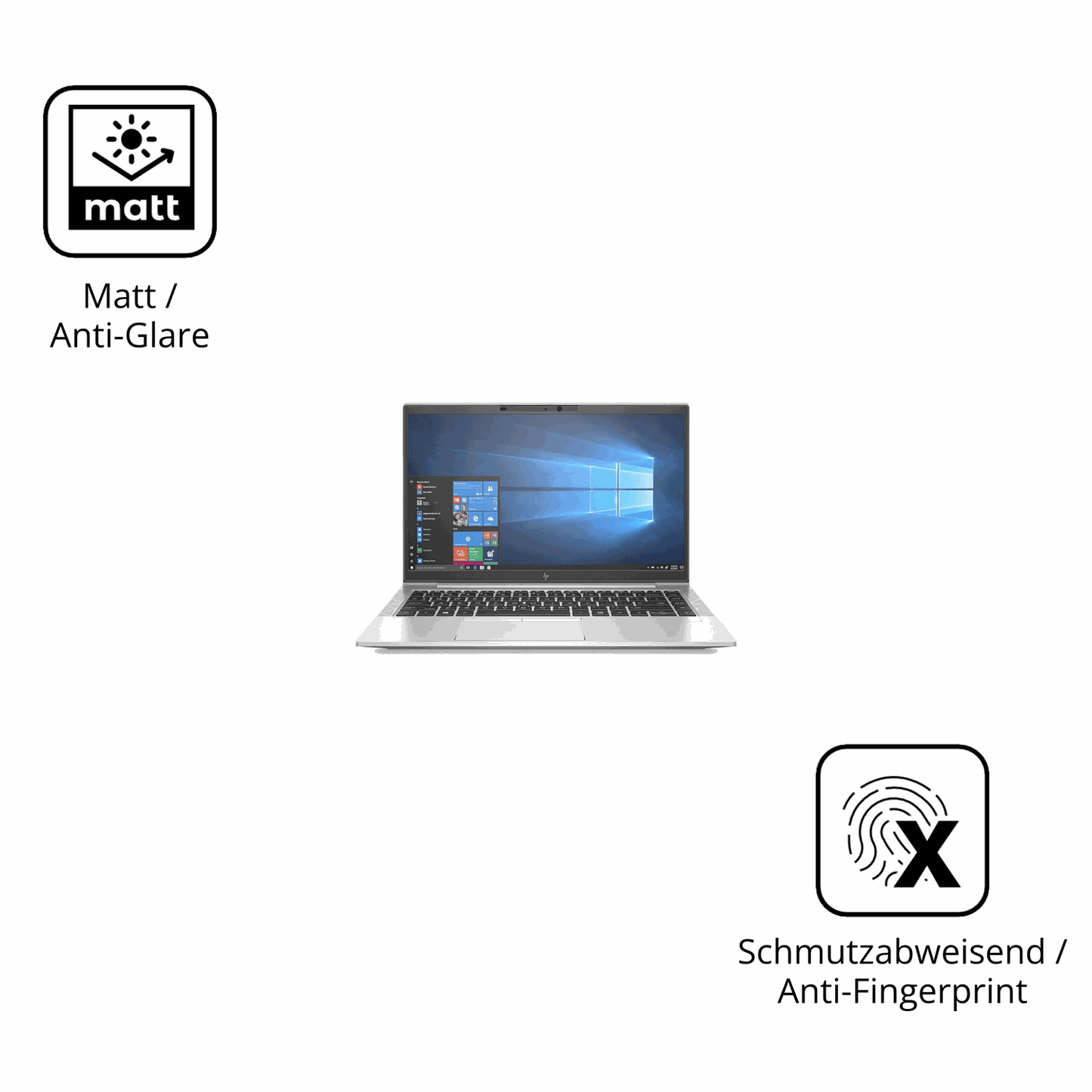Dünne und entspiegelnde Folie passend zugeschnitten für HP EliteBook 840 G7