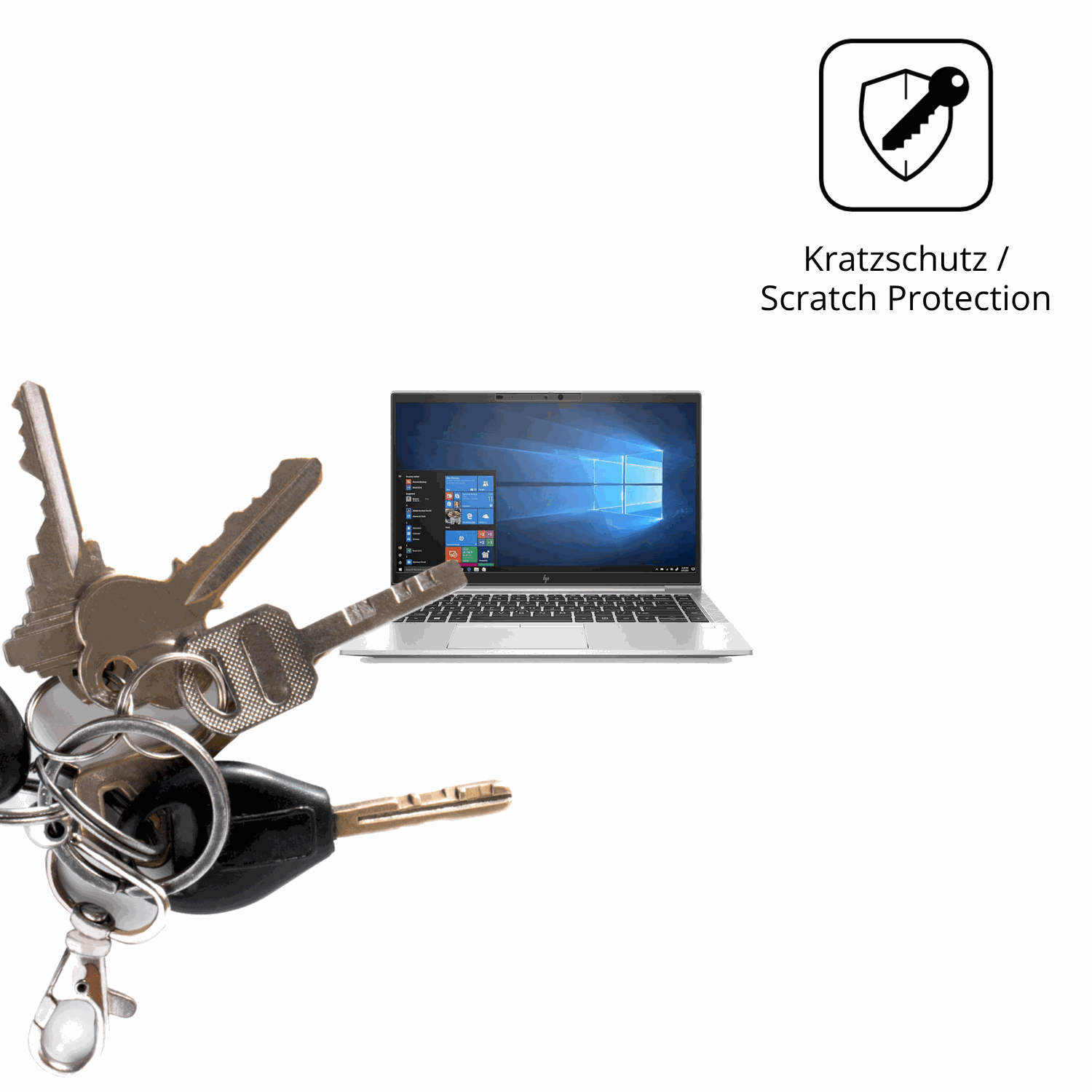 Schutz gegen Kratzer auf dem HP EliteBook 840 G7 Glas durch Schlüssel oder Ähnliches