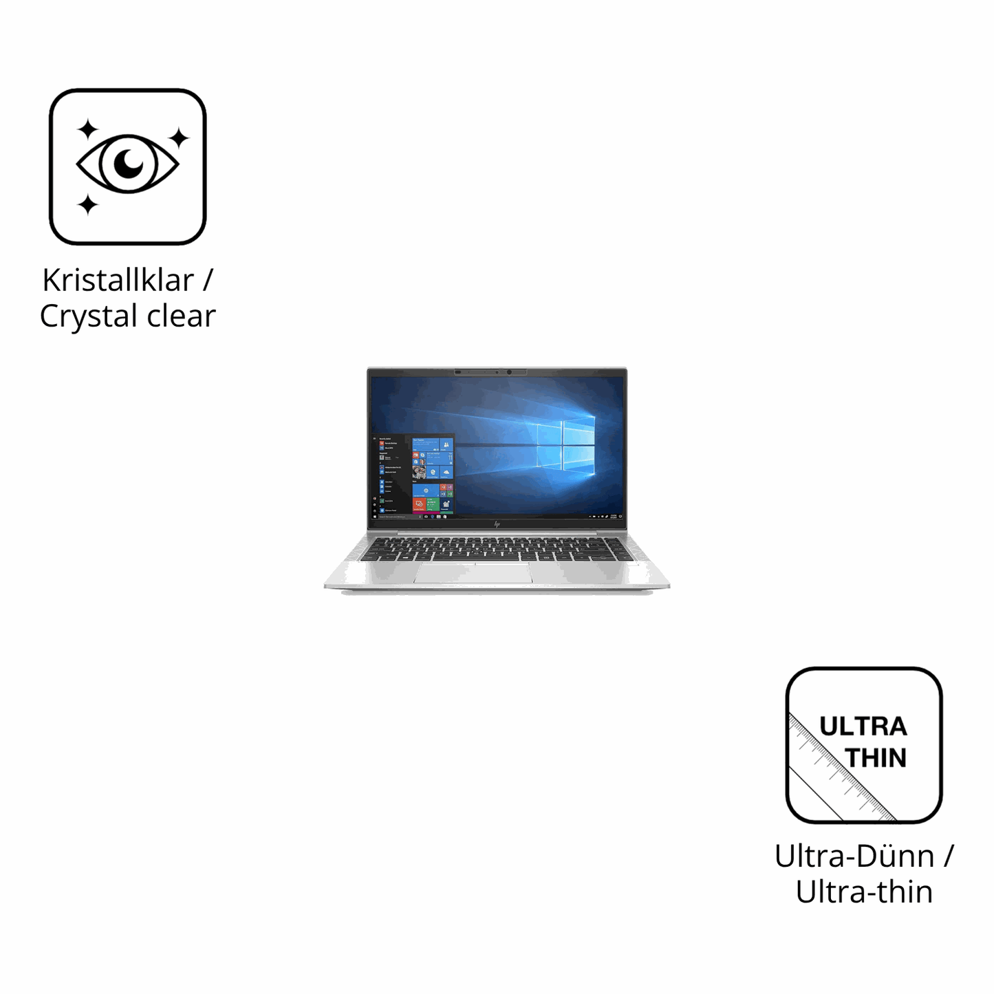 Dünne und klare Folie passend zugeschnitten für HP EliteBook 840 G7