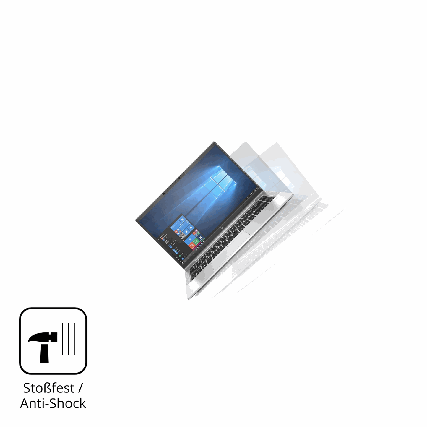 Schutz gegen Kratzer auf dem HP EliteBook 845 G7 Glas durch Schlüssel, Stöße gegen die Tischkante oder Stürze