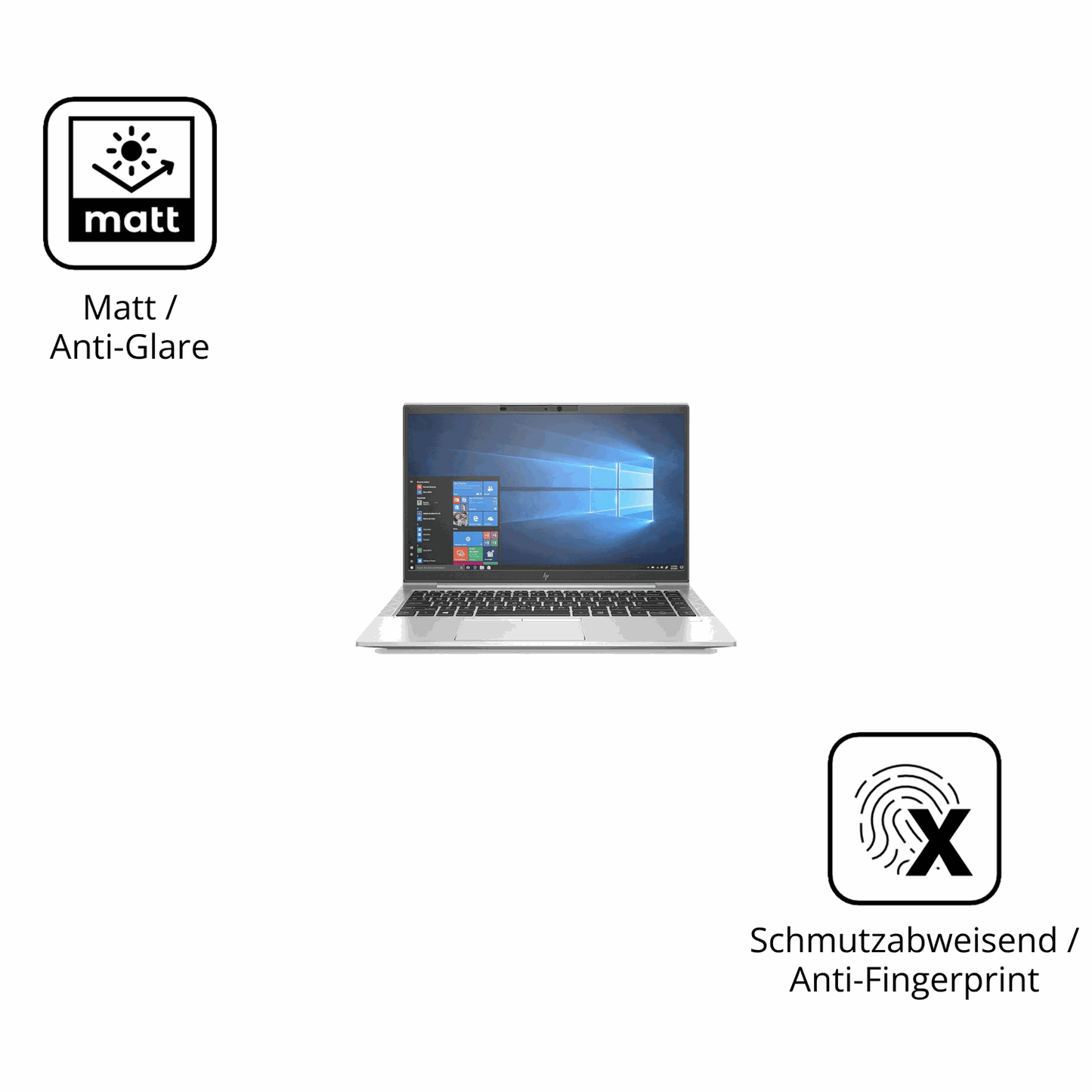 9H Hartbeschichtete, flexible Folie passend zugeschnitten für HP EliteBook 845 G7