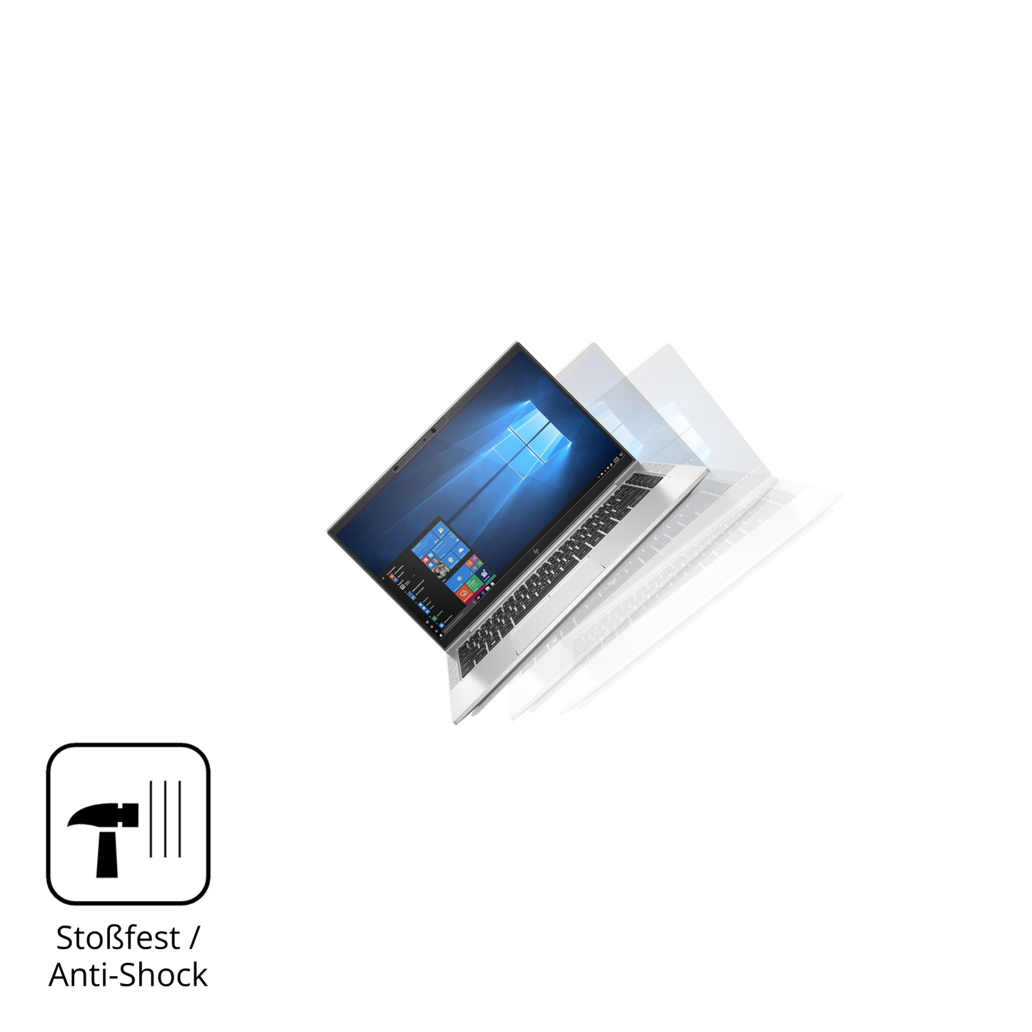 Schutz gegen Kratzer auf dem HP EliteBook 845 G7 Glas durch Schlüssel, Stöße gegen die Tischkante oder Stürze