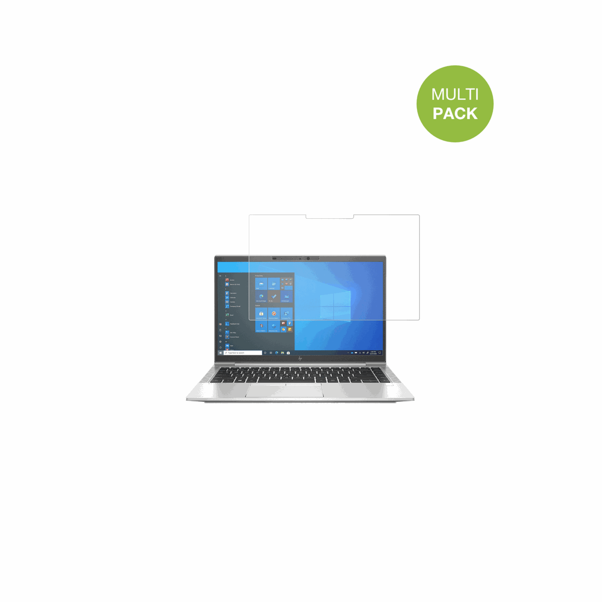 HPEliteBook 840 G8 14 Zoll mit aufgebrachter dipos Displayschutzfolie, die lästige Fingerabdrücke minimiert